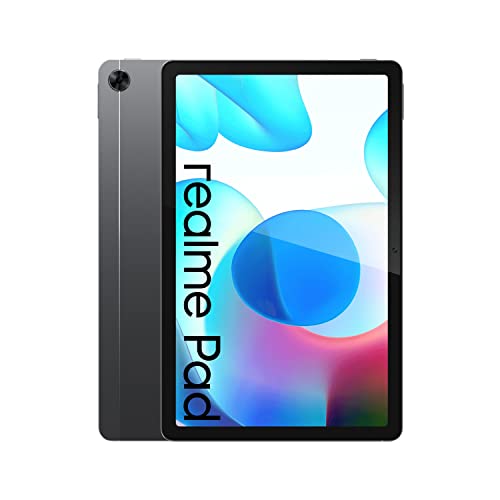 realme Pad, WIFI Tablet, 2K Display 10,4"WUXGA+, Quad Speakers Dolby, MTK Helio G80, Batería de 7100mAh, Quick Charge 18W, Cuerpo Metálico, 6.9mm Ultra-Slim Design, Android11, 4GB+64GB(up to 1TB),Grey