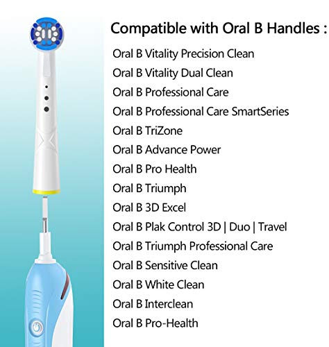 Recambios Cepillo para Braun Oral B, 16 Cepillos para Oral b, 4 Control de la Placa, 4 Precision, 4 Floss, 4 Cross Cabezales de Cepillo de Dientes (Blanco)