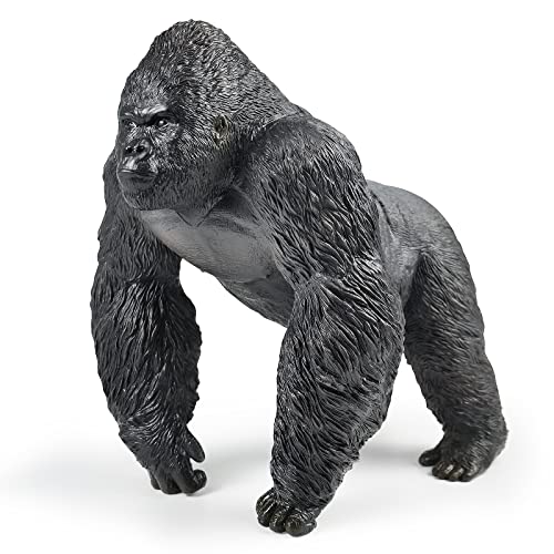 RECUR Gorila de montaña King Kong Juguetes Gran Realista Caminando Gorila Mono Animal Salvaje Modelo de estatuilla Réplica Orangután Monkey Figura Regalo para coleccionistas y niños Niños Edades 3+