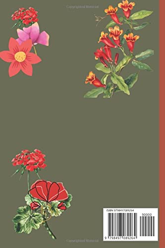 Red Flowers Notebook Fall Colors Geraniums Irises Greenery 6"x9" Blank Lined 120 Page Plan Your Holidays Track Tasks: Fall Colors Red Flowers Green ... Your To Dos Brain Storming Ideas Journal