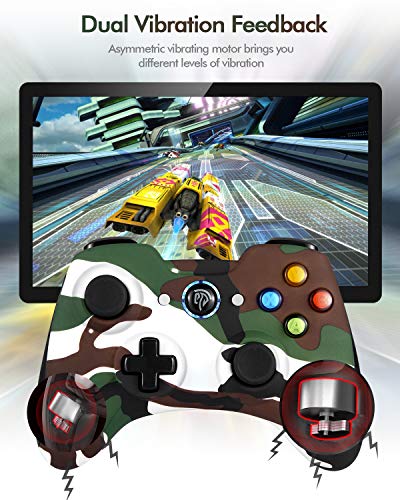 REDSTORM Mando PC, 2.4GHz Gaming Controller Gamepad Joystick con Doble Vibración, Juega con 8 Horas, para PS3 / PC/Android Phones/Tablets/TV Box