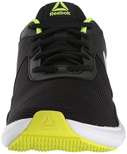 Reebok Men's Driftium Running Shoe, Black/ash Grey/Solar yllw, 7 M US