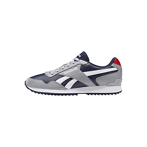 Reebok Royal Glide Ripple Clip, Zapatillas de Running Hombre, Vector Navy/Pure Grey 4/Vector Red, 42.5 EU