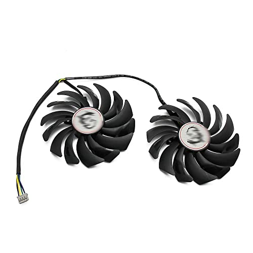 Reemplazo del Ventilador más Fresco 2 unids/Lote 95MM PLD10010S12HH 4Pin Fit for MSI GTX 1060 1070 1080 TI RX 470570 RX580 Gaming X Tarjeta gráfica(Color:Black)