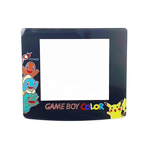 Reemplazo la superficie del espejo de cristal del protector pantalla visualización, para consola portátil For Nintendo Game Boy Color GBC, protección edición limitada for Pokémon con pegamento trasero