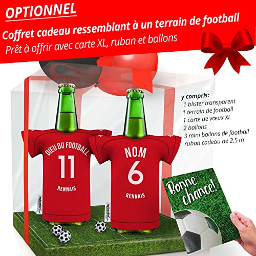 Refrigerador de camiseta personalizado, caja de regalo, artículo para fans de los hombres, apto para FC Stade, novio, abuelo, hermano, cumpleaños, Navidad, Pascua, amigo de MYFANSHIRT.com