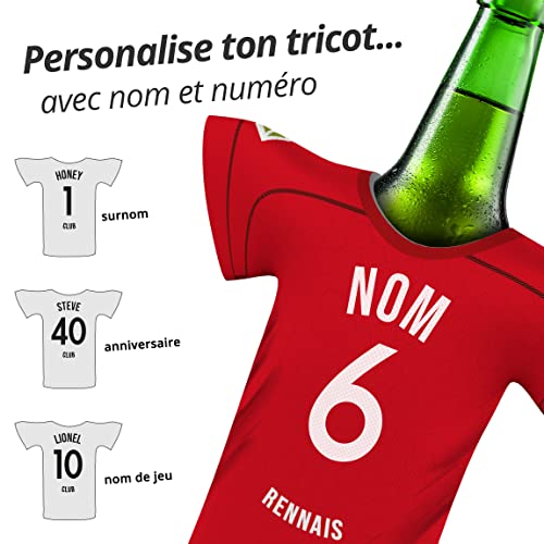 Refrigerador de camiseta personalizado, caja de regalo, artículo para fans de los hombres, apto para FC Stade, novio, abuelo, hermano, cumpleaños, Navidad, Pascua, amigo de MYFANSHIRT.com