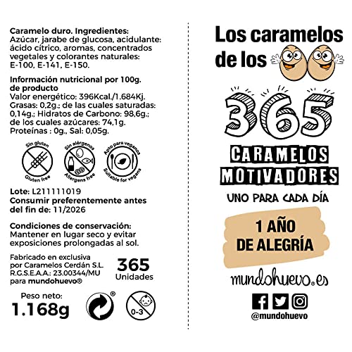 Regalo original. Tarro con 365 caramelos motivadores. Ser del Barcelona mola un huevo. Un caramelo motivador para cada dia del año