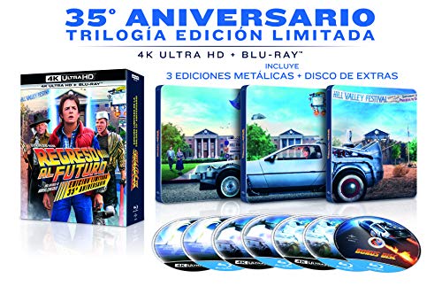 Regreso al Futuro 1-3 (Ed. 35 Aniversario Metálica) (7 Discos) (4K UHD + BD) [Blu-ray]