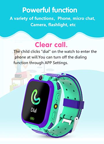Reloj Inteligente para niños para niños y niñas, LBS Tracker, Reloj Anti-pérdida, teléfono con Llamadas de Emergencia, Juegos de Chat de Voz, cámara, Linterna