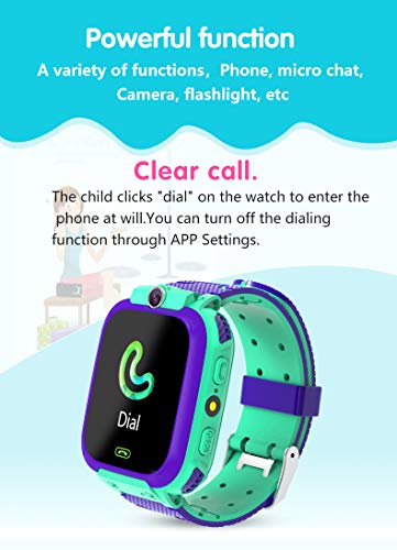 Reloj Inteligente para niños para niños y niñas, LBS Tracker, Reloj Anti-pérdida, teléfono con Llamadas de Emergencia, Juegos de Chat de Voz, cámara, Linterna