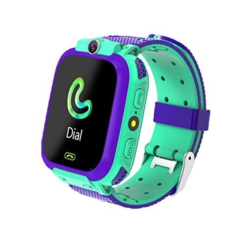 Reloj Inteligente para niños para niños y niñas, LBS Tracker, Reloj Anti-pérdida, teléfono con Llamadas de Emergencia, Juegos de Chat de Voz, cámara, Linterna