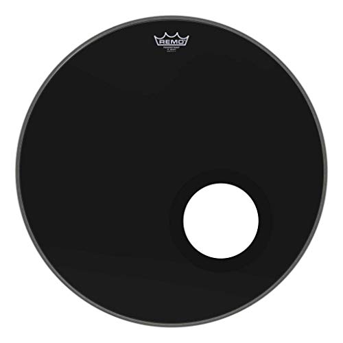 Remo Powerstroke P3 Ebony Bass Drumhead – 5" Black DynamO, 22"