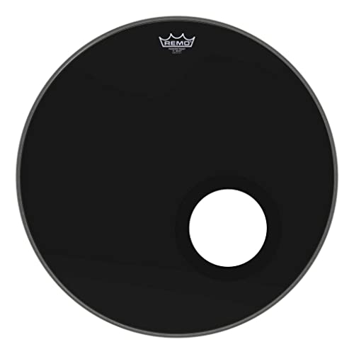 Remo Powerstroke P3 Ebony Bass Drumhead – 5" Black DynamO, 22"