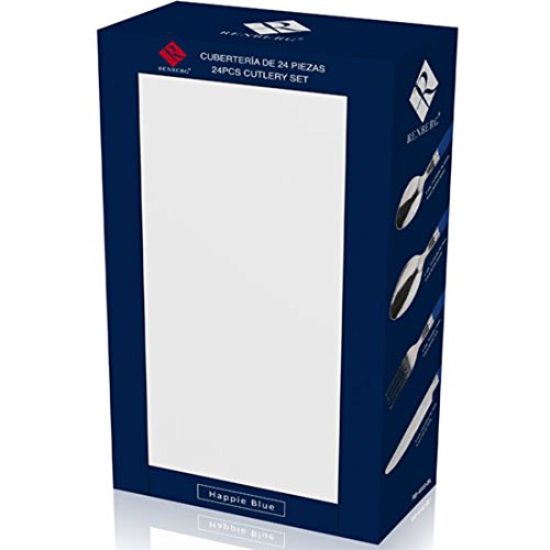 Renberg Cubertería de 24 Piezas en Acero Inoxidable