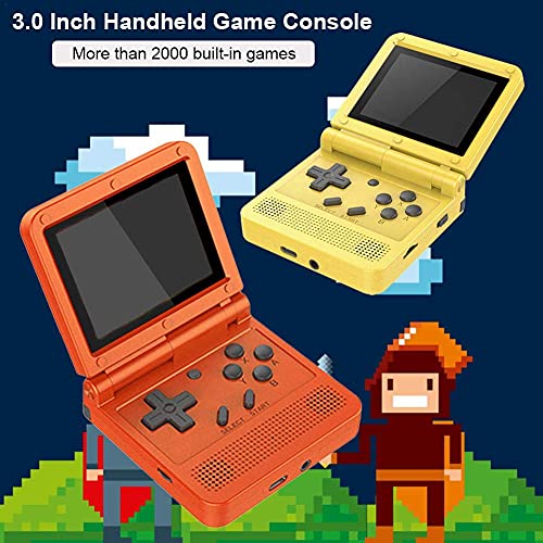RENJIANFENG Consola de juegos portátil Mini Consola de juegos de mano Consola de juegos de 64 bits Clásico Retro GBA Arcade Chopper es adecuado para regalos para adolescentes (amarillo)