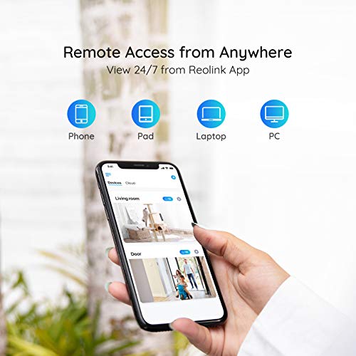 Reolink 4K Cámara Vigilancia Exterior PoE con Detección de Personas/Vehículos, IP66 Impermeable, Alertas Inteligente, 8MP Cámara Bala de Seguridad con Ranura para Tarjeta SD, Lapso de Tiempo RLC-810A