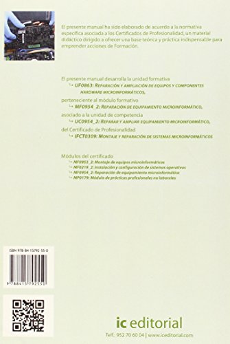 Reparación y ampliación de equipos y componentes hardware microinformáticos. IFCT0309 - Montaje y reparación de sistemas microinformáticos
