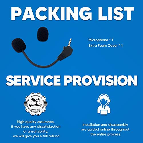 Repuesto de micrófono Corsair HS50, Aux 3,5 mm, piezas de reparación de espuma extra para Corsair HS50 Pro HS60 HS70 SE Auriculares PS4 Xbox One Nintendo Switch PC Gaming