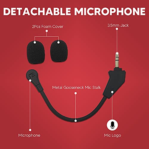Repuesto de micrófono Corsair HS50, Aux 3,5 mm, piezas de reparación de espuma extra para Corsair HS50 Pro HS60 HS70 SE Auriculares PS4 Xbox One Nintendo Switch PC Gaming