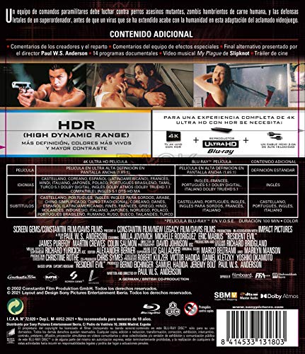 RESIDENT EVIL 1 (4K UHD + BD) [Blu-ray]