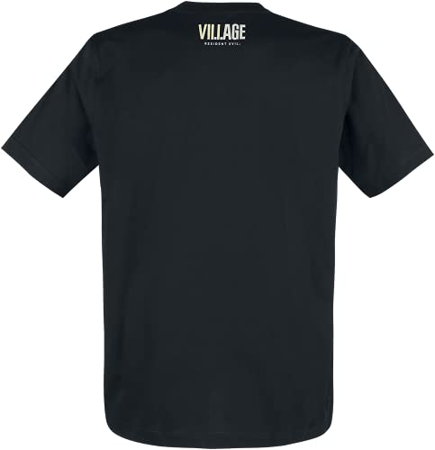 Resident Evil 8 - Village - Black Crows Hombre Camiseta Negro XXL, 100% algodón, Regular