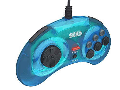 Retro-Bit Official SEGA Mega Drive 8-button Arcade USB Pad Blue [Importación inglesa]