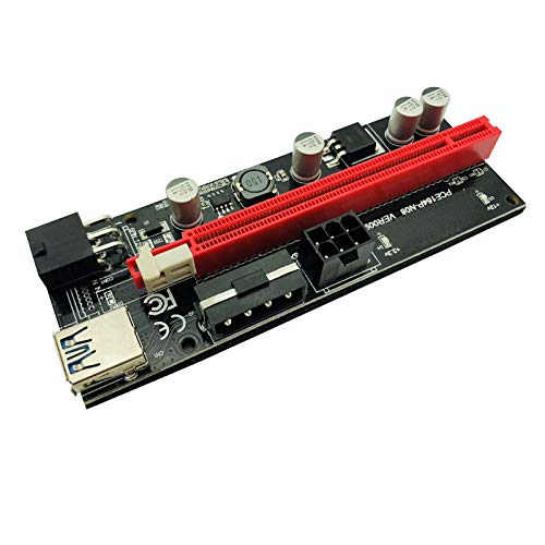 RETTI 6 unidades más recientes Ver009 USB 3.0 Pci-E Riser 009S Express 1X 4X 8X 16X Extender Riser Tarjeta adaptadora Sata 15 pines hasta 6 pines cable de alimentación