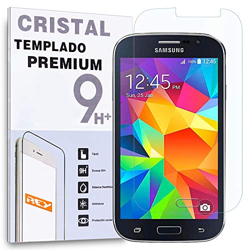 REY Protector de Pantalla para Samsung Galaxy Grand Neo Plus Cristal Vidrio Templado Premium