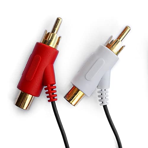 REYTID Cable Divisor de Audio RCA Hembra para Auriculares de Juegos de Playa Tortuga - Chapado en Oro