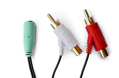 REYTID Cable Divisor de Audio RCA Hembra para Auriculares de Juegos de Playa Tortuga - Chapado en Oro