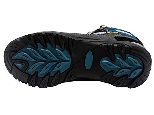 riemot Botas de senderismo impermeables para hombre y mujer, ligeras y transpirables para caminar, zapatos de senderismo antideslizantes al aire libre, escalada, senderismo, correr, Mujer Azul, 39 EU