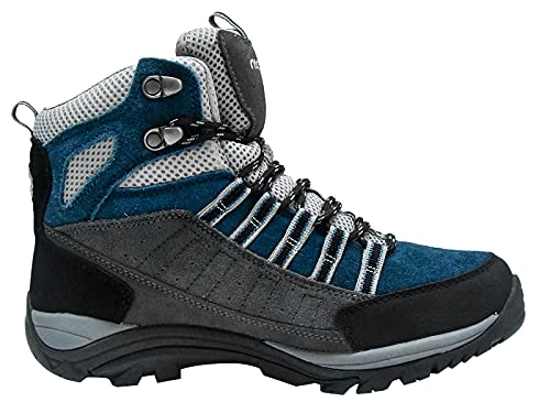 riemot Botas de senderismo impermeables para hombre y mujer, ligeras y transpirables para caminar, zapatos de senderismo antideslizantes al aire libre, escalada, senderismo, correr, Mujer Azul, 39 EU