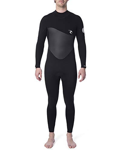 RIP CURL WSM8MM Omega Men,5/3 mm Steamer Back Zip, Wetsuit, Thermolining,Black,S/174cm