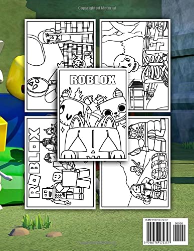 RÓBLỌX Coloring Book: Premium Illustration Pages to Color with One Sided Coloring Pages about Characters and Iconic Scenes for Kids & Adults Roblọxers