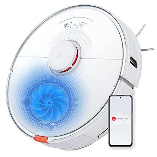 Roborock S7 Robot Aspirador y Limpiador de trapeadores con trapeador sónico, Vaciado automático y succión Fuerte de 2500 PA, mapeo multinivel, aplicación Plus y Control por Voz (Blanco)