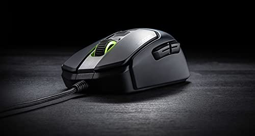 ROCCAT Kain 120 AIMO - Ratón (Mano Derecha, Óptico, USB, 16000 dpi, Negro)