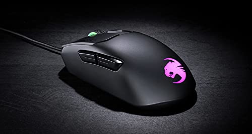 ROCCAT Kain 120 AIMO - Ratón (Mano Derecha, Óptico, USB, 16000 dpi, Negro)