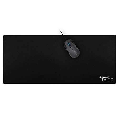 ROCCAT Taito Alfombrilla de Gaming Formato XXL – Nano Estructura de Tela tratada con Calor, Reverso de Goma, Material Duradero (900mm x 330mm x 3mm)