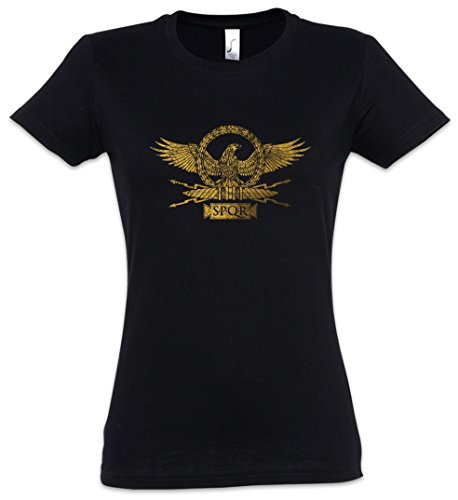 Roman Eagle Mujer Girlie Women T-Shirt – águila Romana Roma Rome ROM Kaiser Ceasar Map Imperator Empire Stretch Emperor SPQR Tamaños S – 5XL