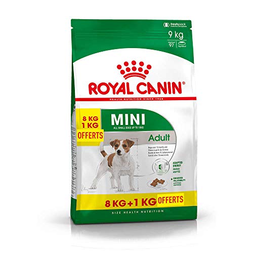 Royal Canin Comida para Perros Mini Adult, 8 + 1 kg Gratis, 1 Unidad (1 x 9 kg)