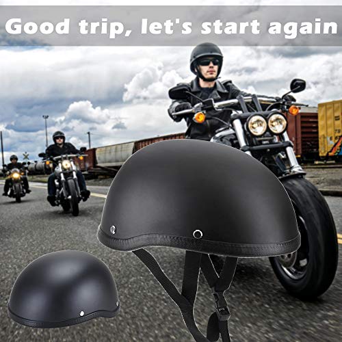 R&P Medio casco de motocicleta, casco de motocicleta vintage, casco de motocicleta de plástico ABS, medio casco unisex, para Harley Motorbike Biker Pilot