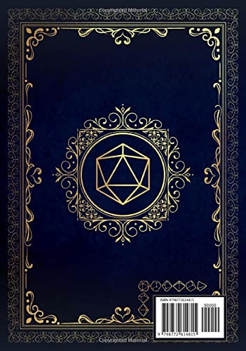 Rpg Character Journal: Create and Track Your Role Playing Game Character - Blue & Gold Cover Design