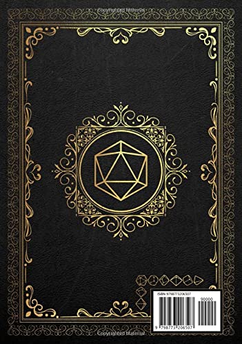 Rpg Character Journal: Create and Track Your Role Playing Game Character - Dark Grey & Gold Cover Design