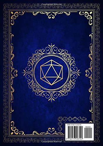 Rpg Character Journal: Create and Track Your Role Playing Game Character - Deep Blue & Gold Cover Design
