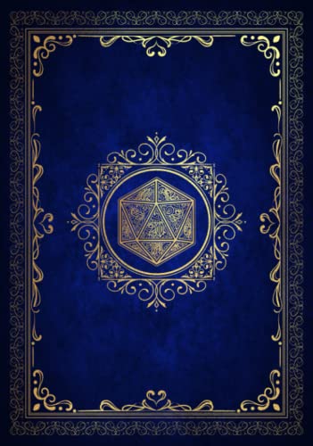 Rpg Character Journal: Create and Track Your Role Playing Game Character - Deep Blue & Gold Cover Design