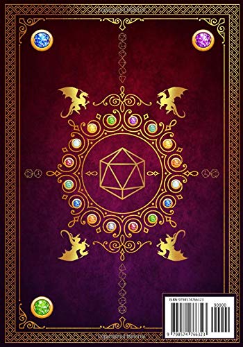 Rpg Character Journal: Role Playing Game Campaign & 5e Character Adventures Companion Journal Purple & Red Vintage Cover Design