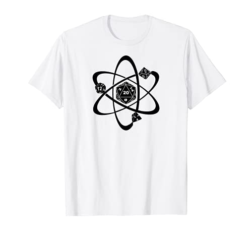 RPG D20 Dice Fantasy Pen and Paper Atom Juego de mesa Camiseta