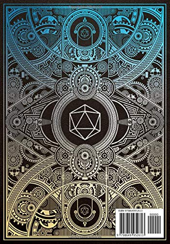 RPG Journal Mixed Paper: Ruled, Graph, Hexagon and Dot Grid | Role Playing Game Blue Silver Steampunk Engine (Steampunk RPG Game Series)