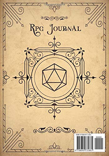 RPG Journal Mixed Paper: Ruled, Graph, Hexagon and Dot Grid | Role Playing Game Companion Old Paper Cover (Dungeon RPG Game Series)